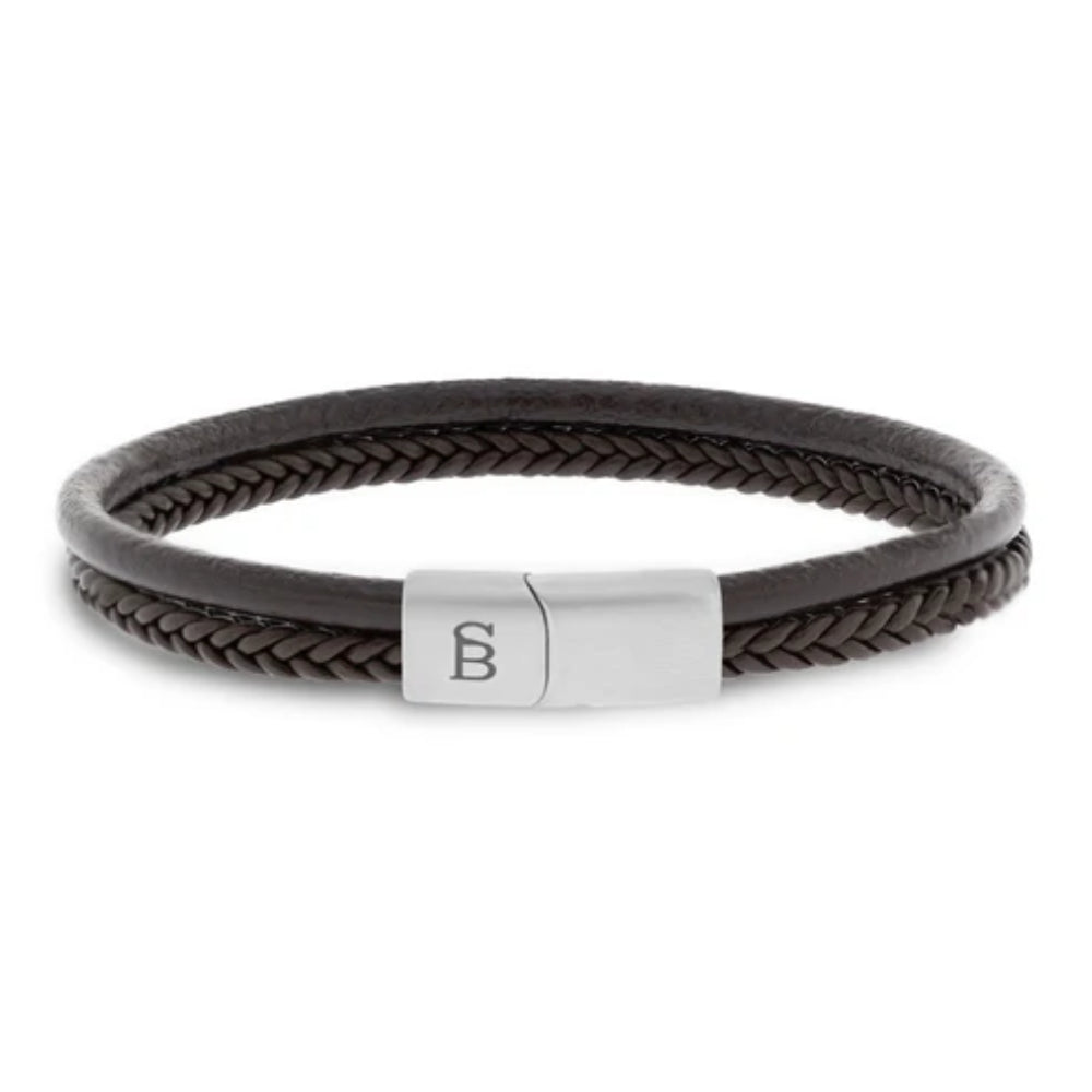 Steel & Barnett Men's Leather "Denby" Bracelet
