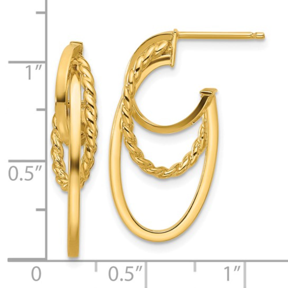 14k Gold JHoop Earrings Smyth Jewelers