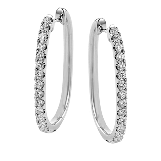 Simon G. 18k Gold Diamond Hoop Earrings