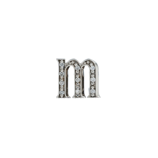Alex Woo 14k Gold Diamond Letter 'm' Pendant - No Chain