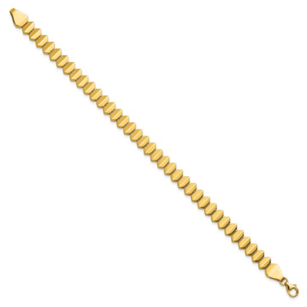 14k Gold Fancy Geometric Link Bracelet
