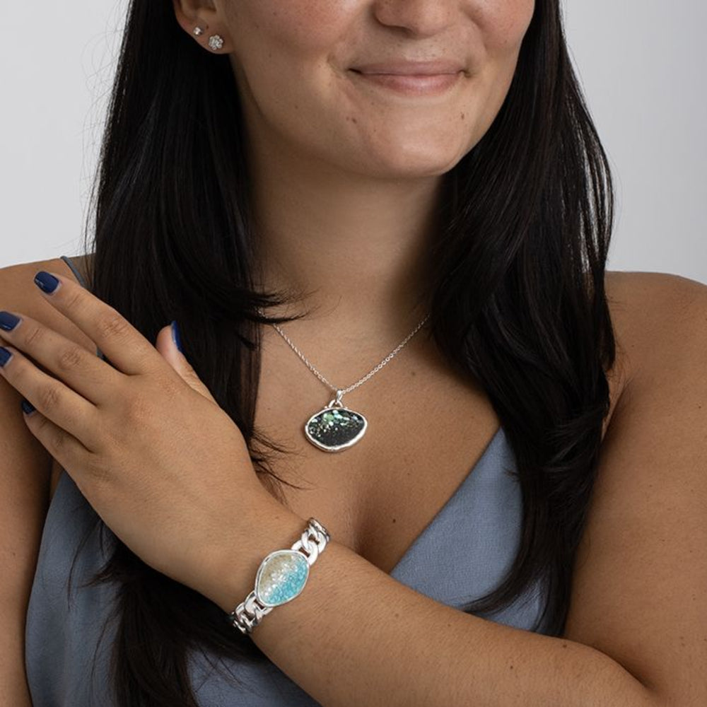 Dune Lagoon Cuff Bracelet - Turquoise Gradient
