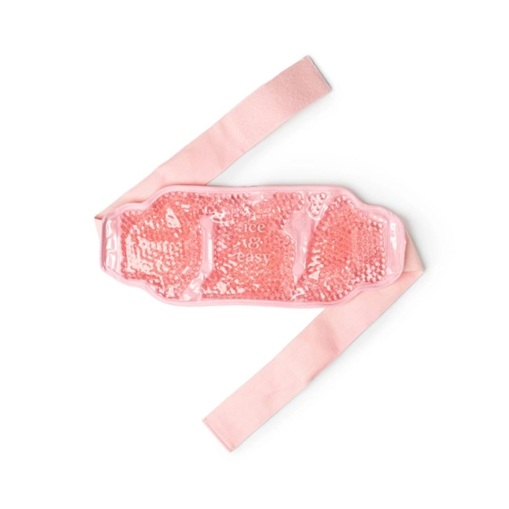 Pink gel pack on a white background