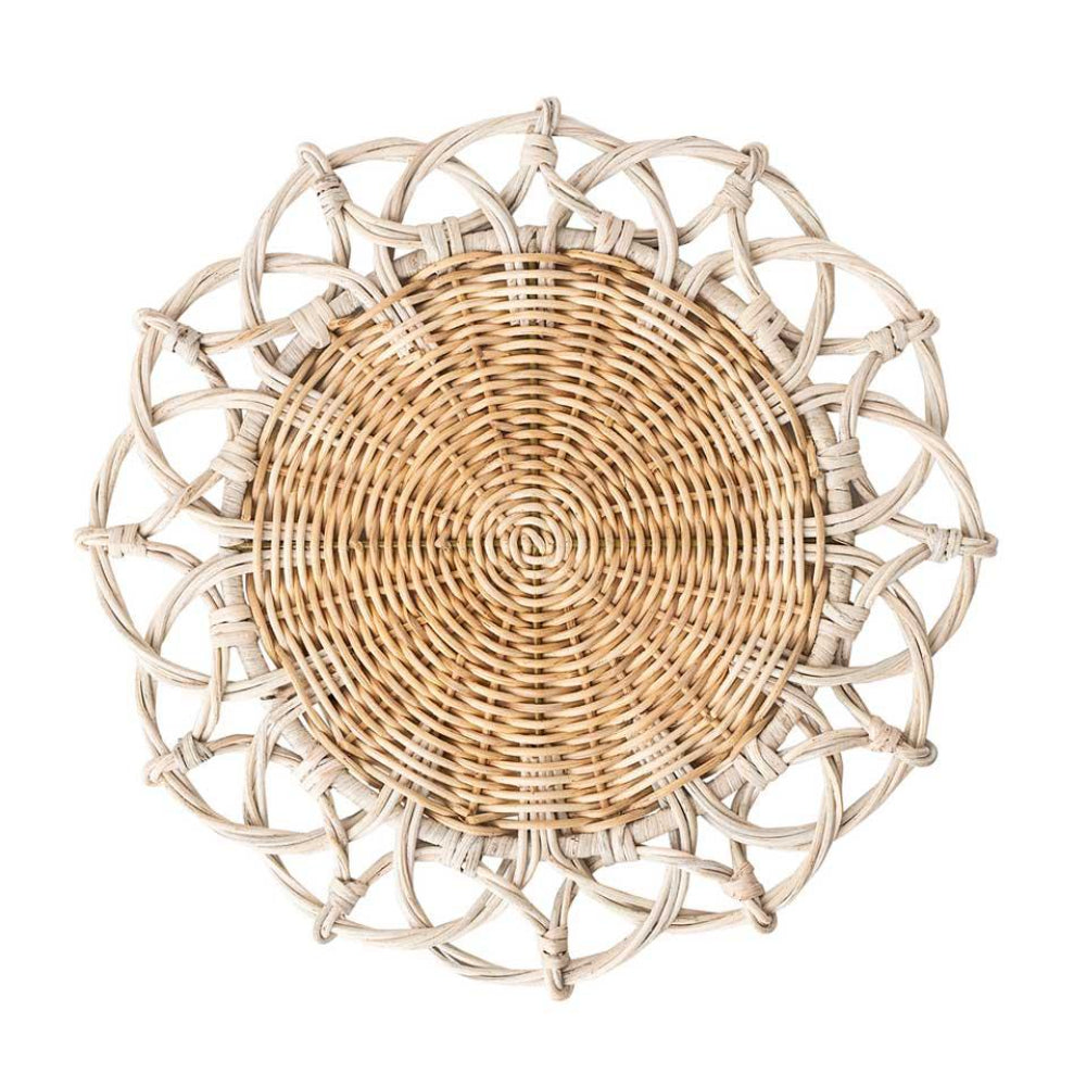 Juliska Provence Rattan Single Placemat- Whitewash