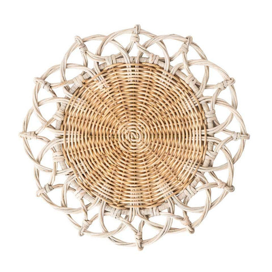 Juliska Provence Rattan Single Placemat- Whitewash