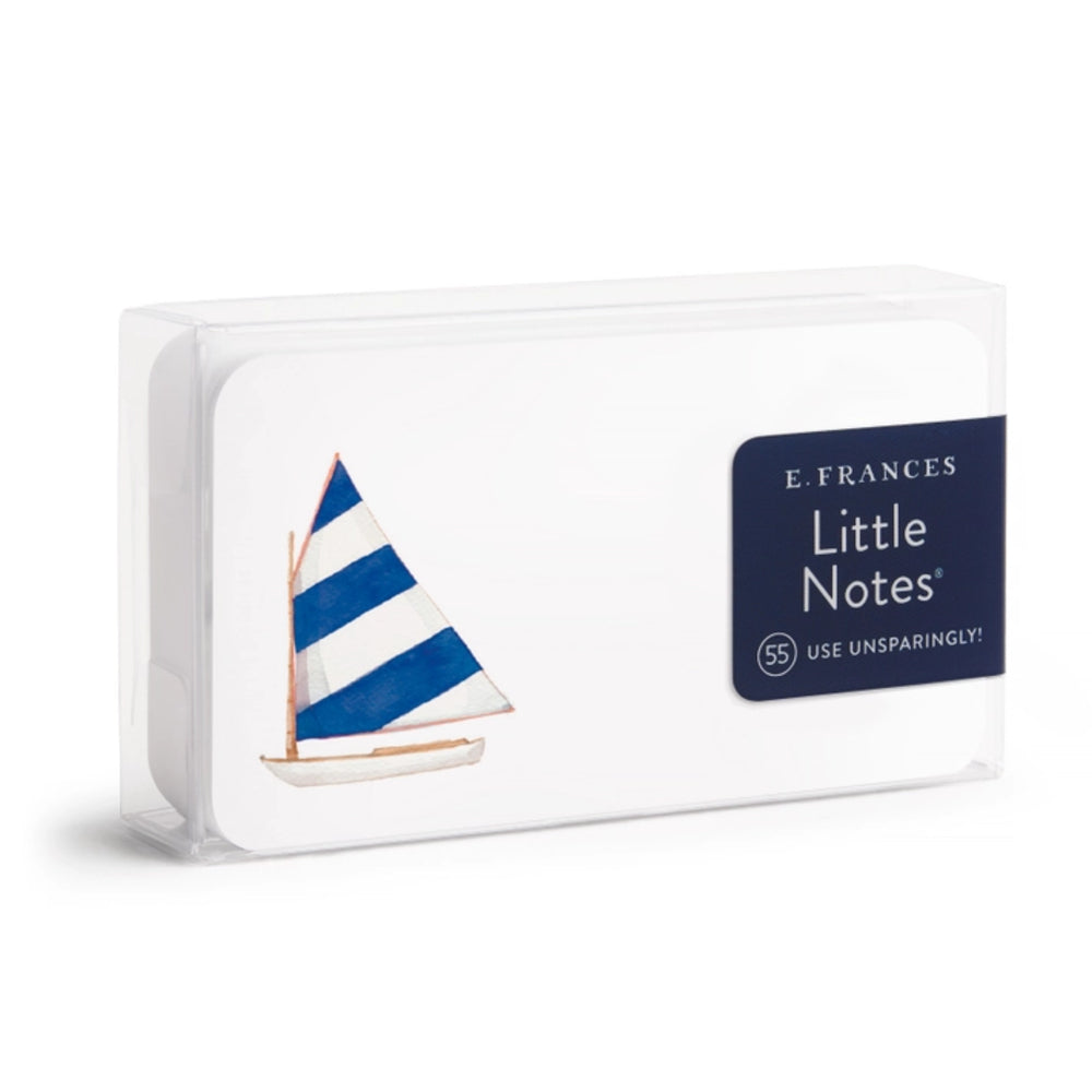 Pack of E. Frances Little Notes with a sailboat design on a white background.