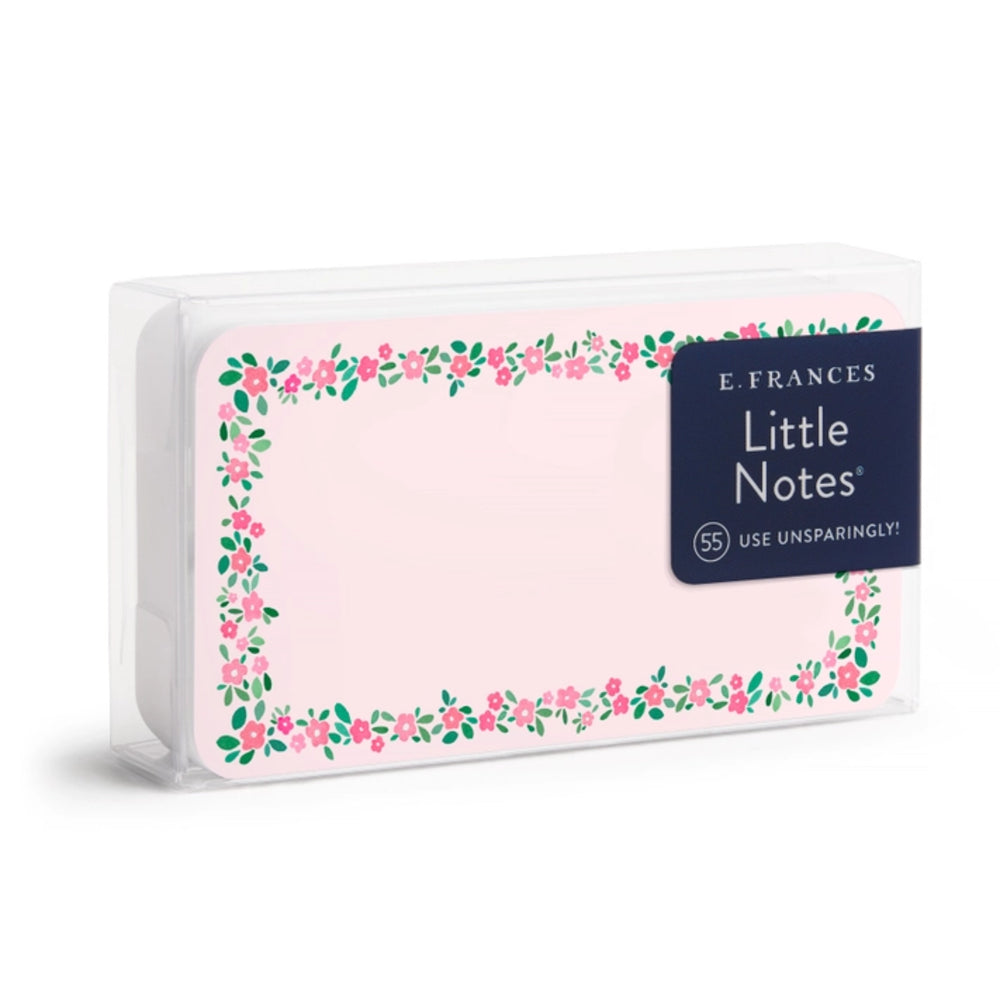 Pack of E. Frances Little Notes with floral design on a white background.