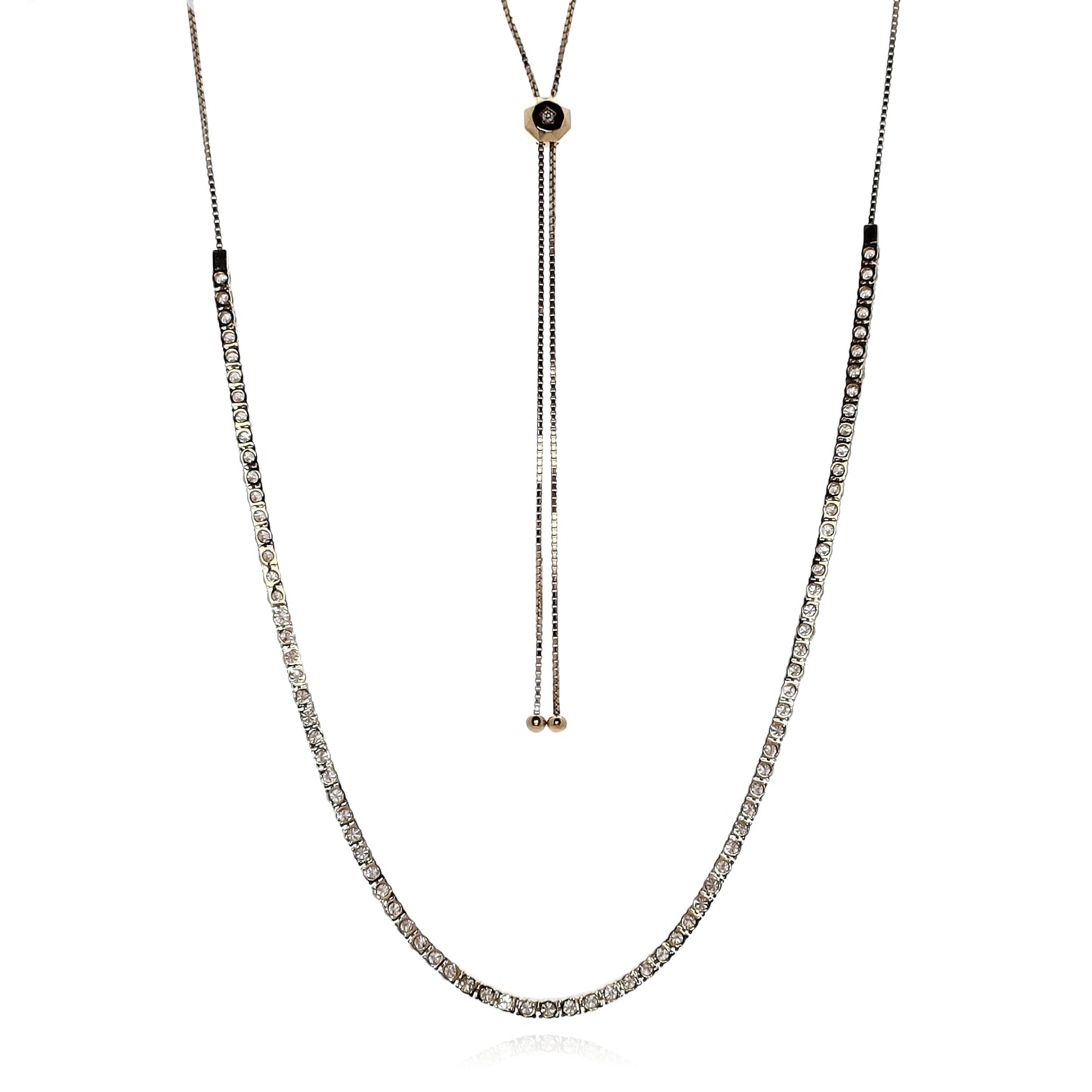 Simon G. 18k Yellow Gold Adjustable 33" Diamond Necklace