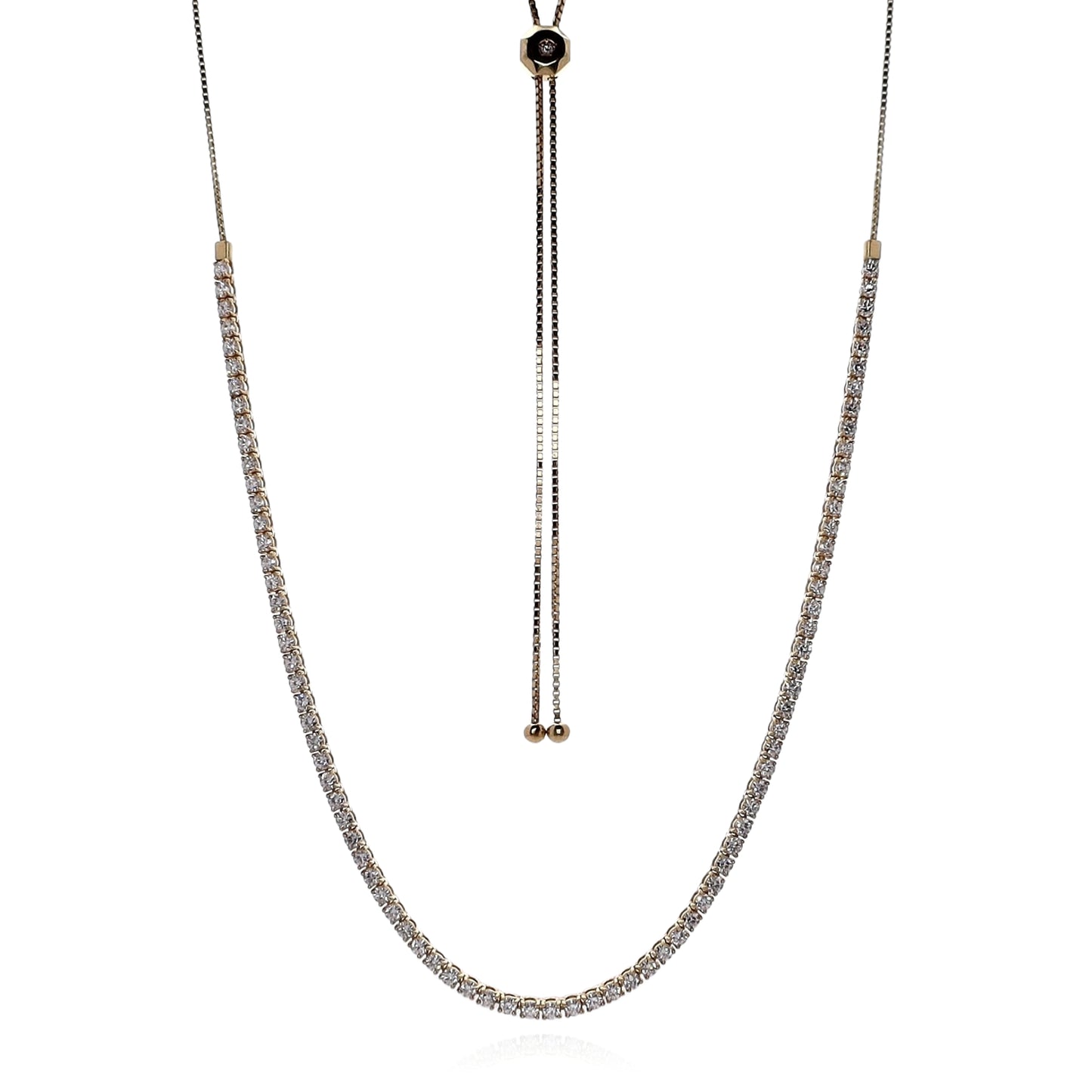 Simon G. 18k Yellow Gold Adjustable 33" Diamond Necklace