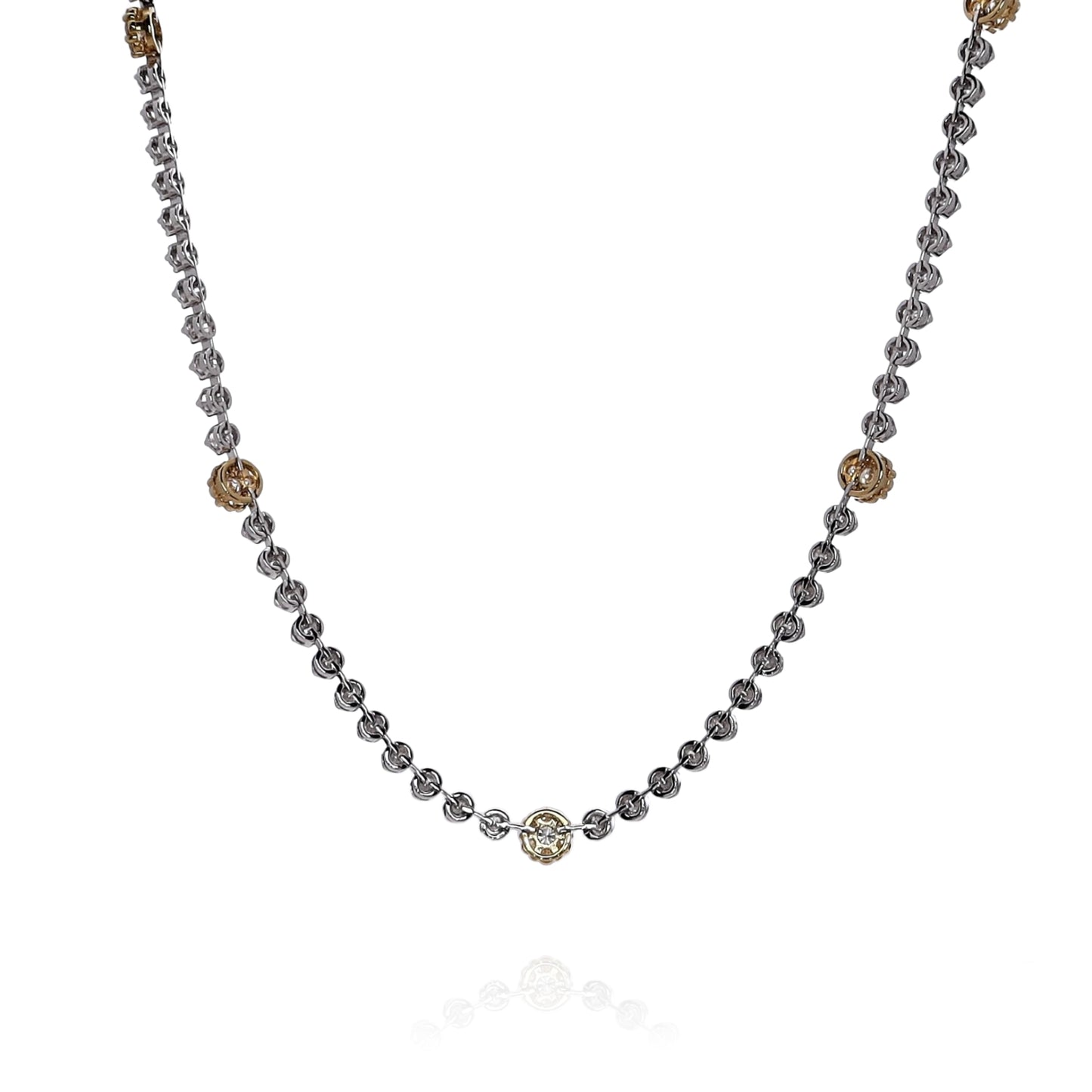 Simon G. 18k White Gold 19" Diamond Station Necklace