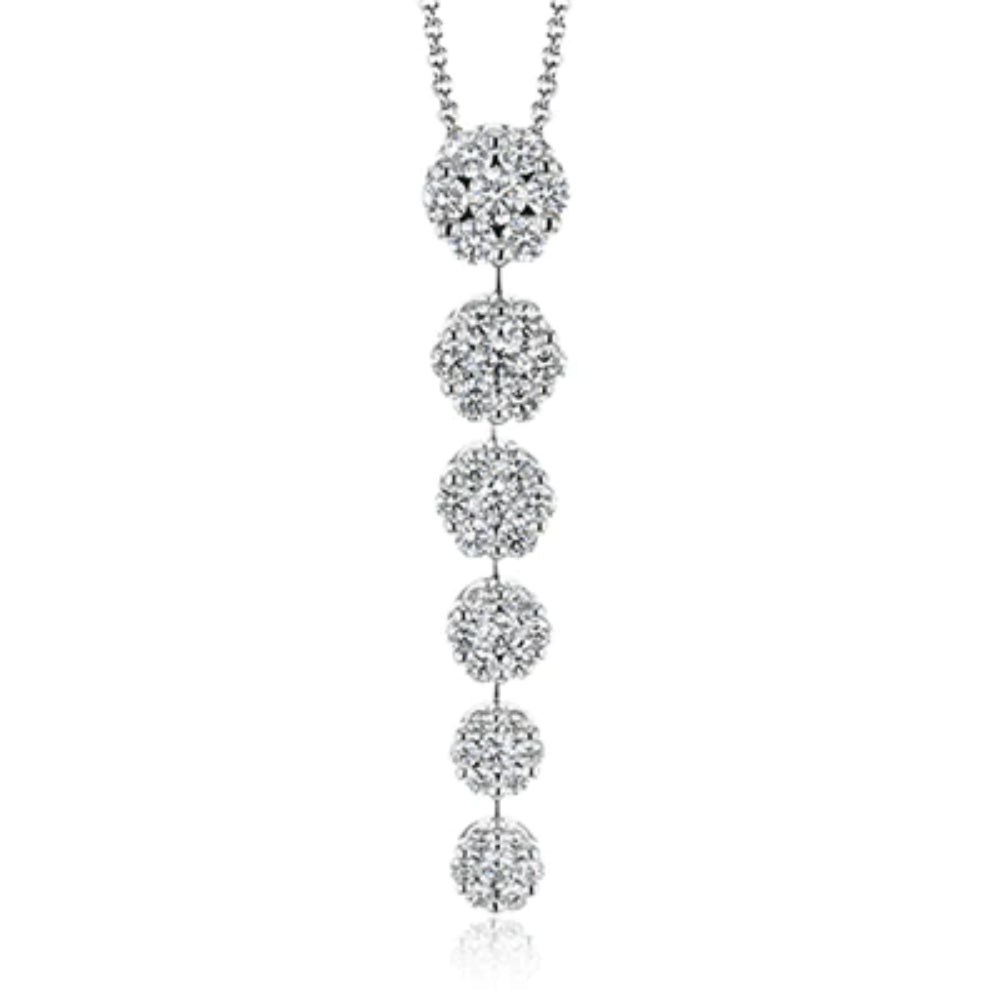 Simon G. 18k Tiered Diamond Pendant Necklace