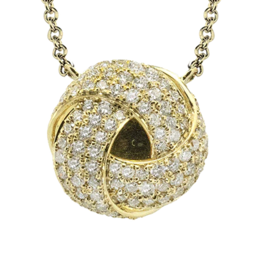 Simon G. 18k Diamond Knot Pendant Necklace