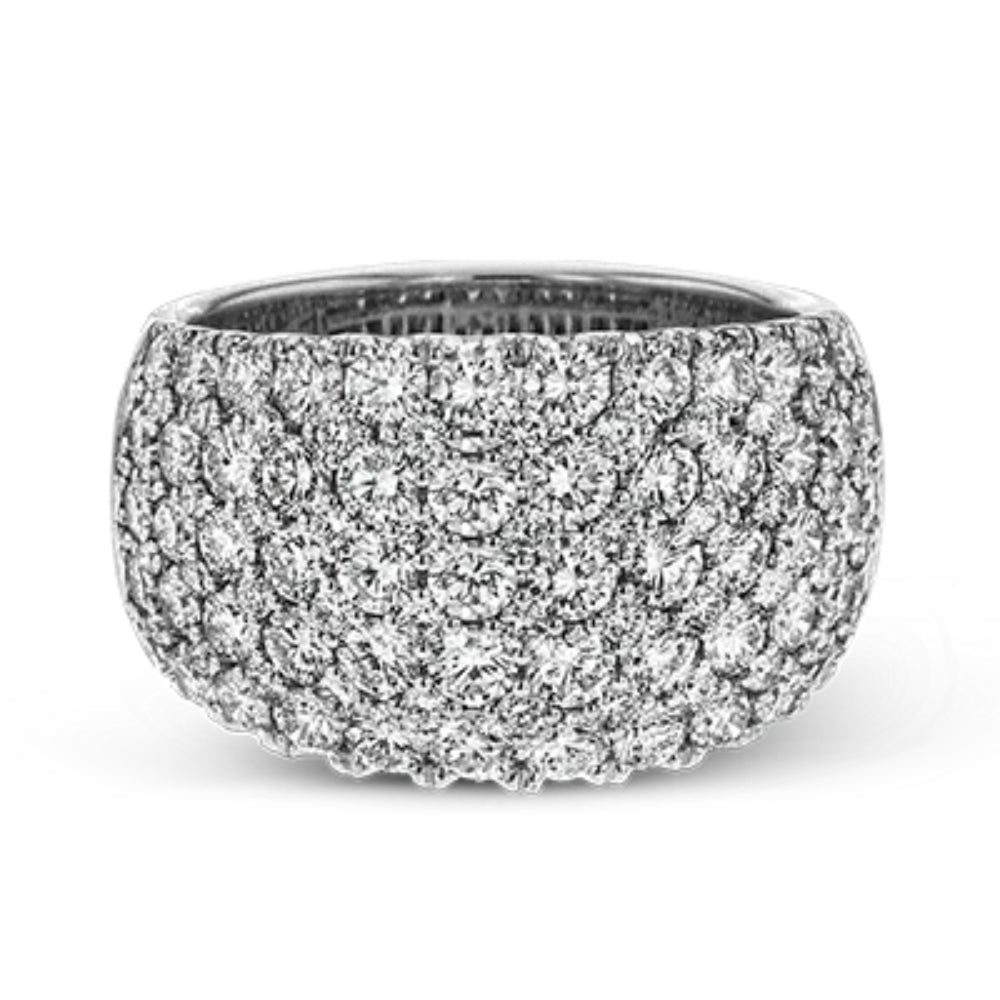 Simon G. Platinum Simon-Set Diamond Anniversary Ring