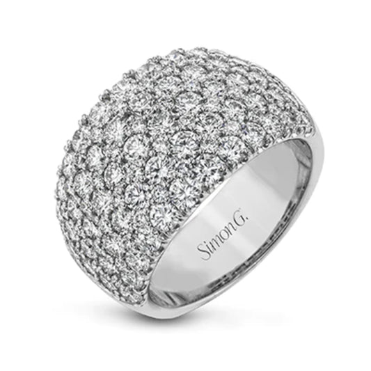 Simon G. Platinum Simon-Set Diamond Anniversary Ring