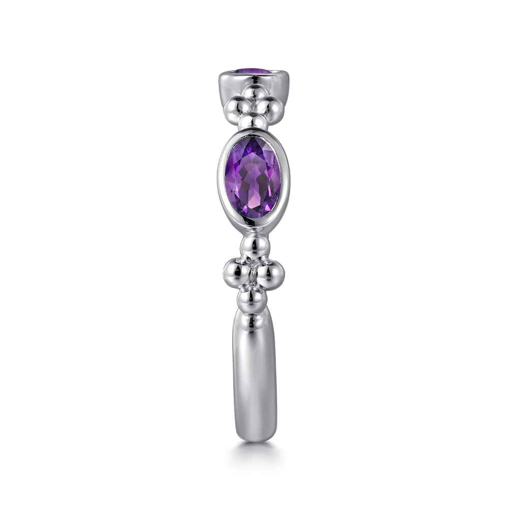 Sterling Silver .59 Amethyst 