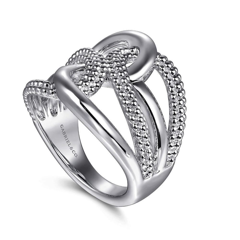 Interlocking Sterling silver ring 