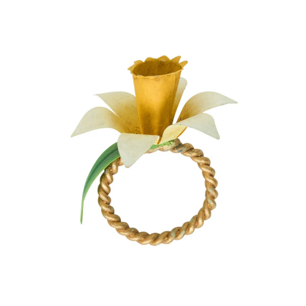 Juliska Meadow Walk Floral Napkin Ring - Set of 4