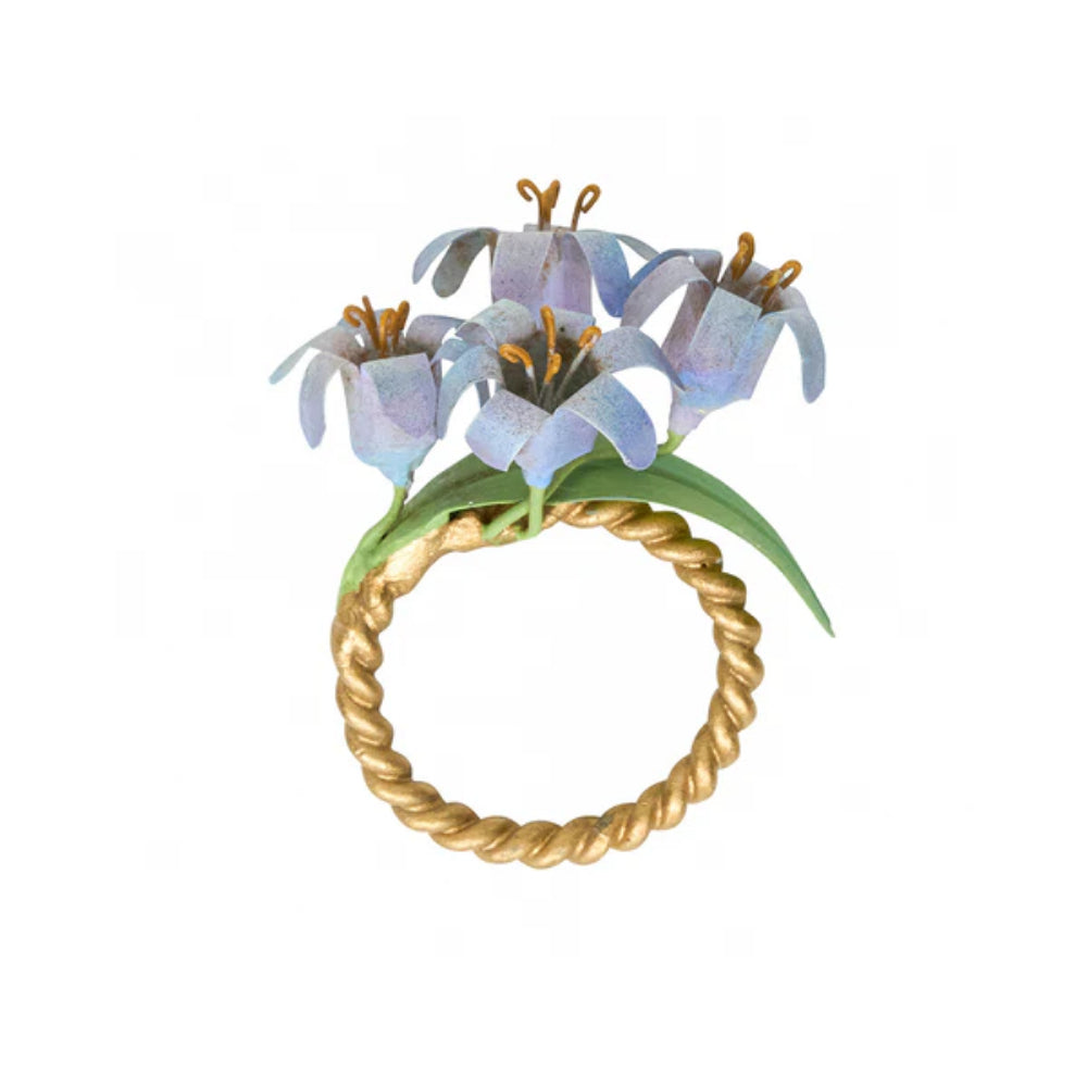 Juliska Meadow Walk Floral Napkin Ring - Set of 4