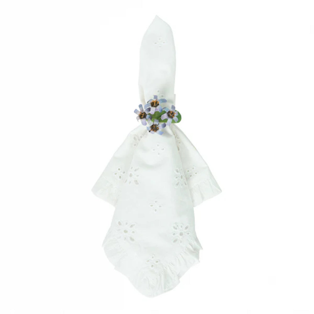 Juliska Meadow Walk Floral Napkin Ring - Set of 4