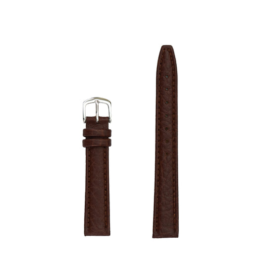 Ladies Genuine Shrunken Grain Leather Watch Band - Brown