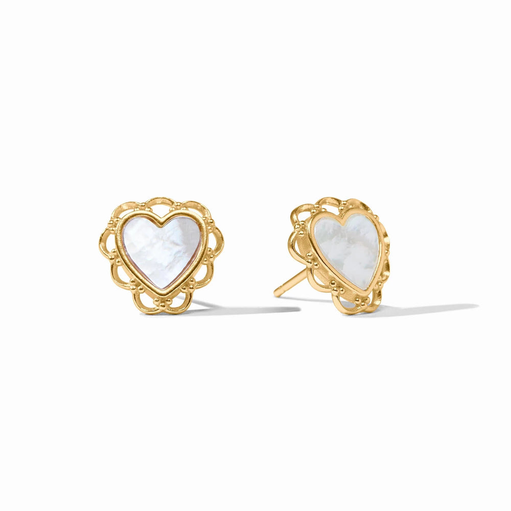 Julie Vos Lace Heart Studs