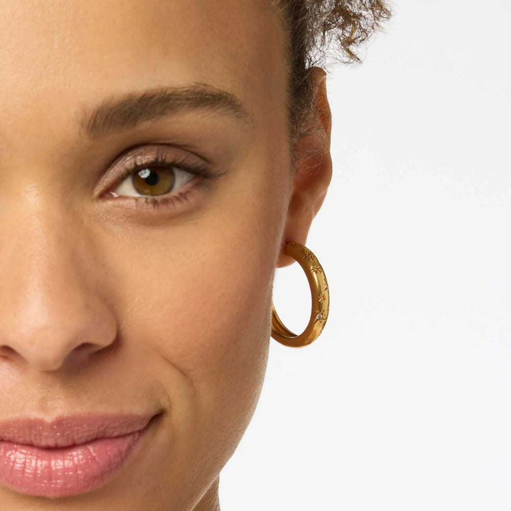 Julie Vos Luna Stone Hoop - Cubic Zirconia