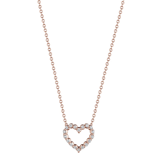 Verragio 18k Diamond Open Heart Pendant