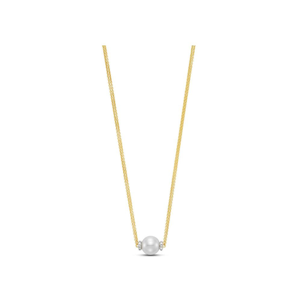 Mastoloni 14k Pearl Station Necklace