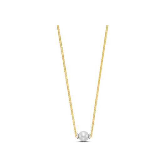 Mastoloni 14k Pearl Station Necklace