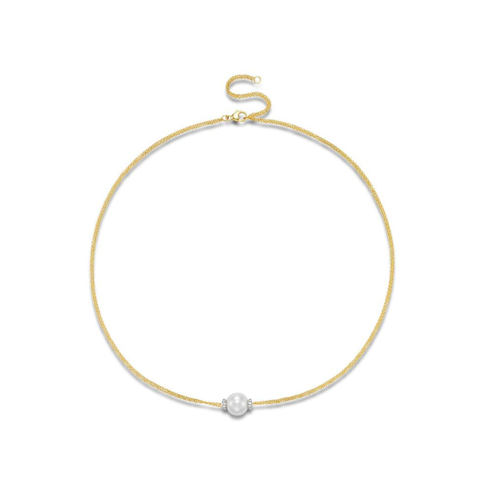 Mastoloni 14k Pearl Station Necklace