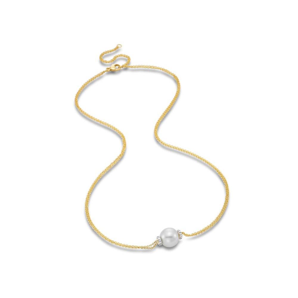 Mastoloni 14k Pearl Station Necklace