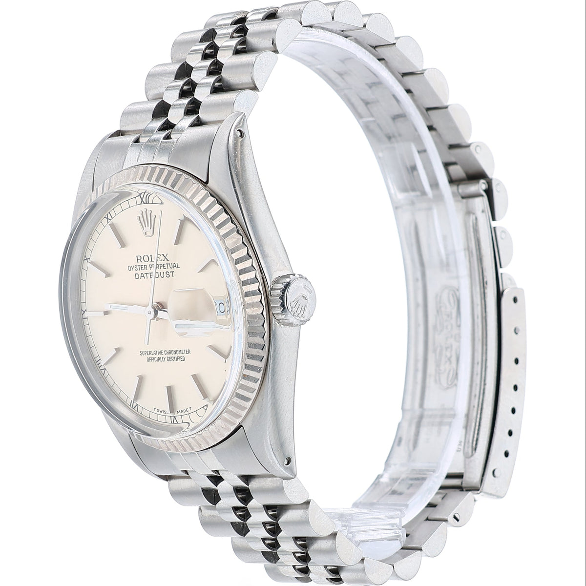 Estate Rolex Datejust Stainless Steel 36mm Silver Dial Serial 8868924 with Box and Paper C.1987