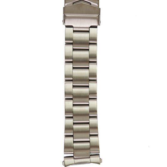 Men's 20mm Solid Link Steel Watch Band