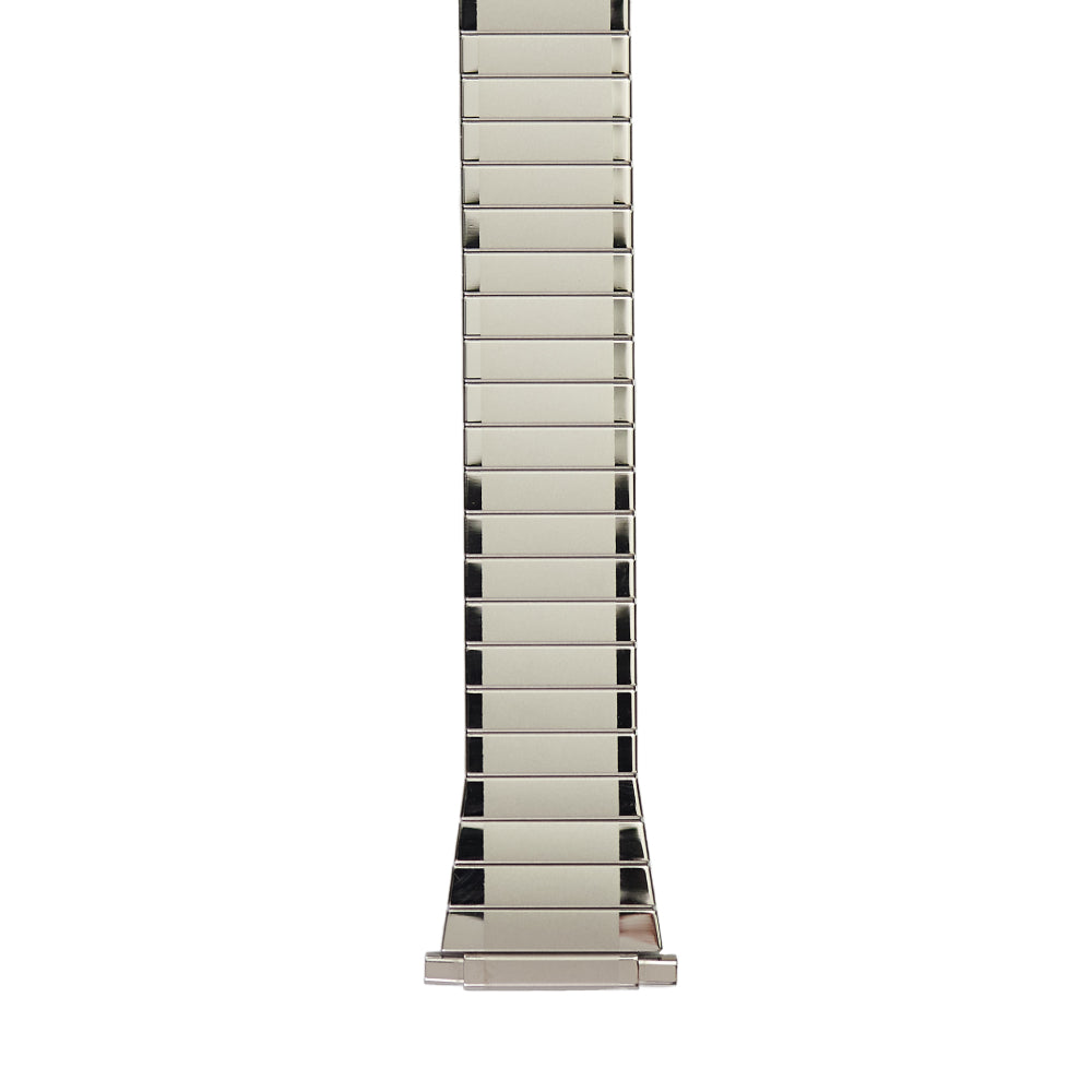 Men's Stainless Steel Metal Expansion Watch Band, 16-21mm - Silver Tone