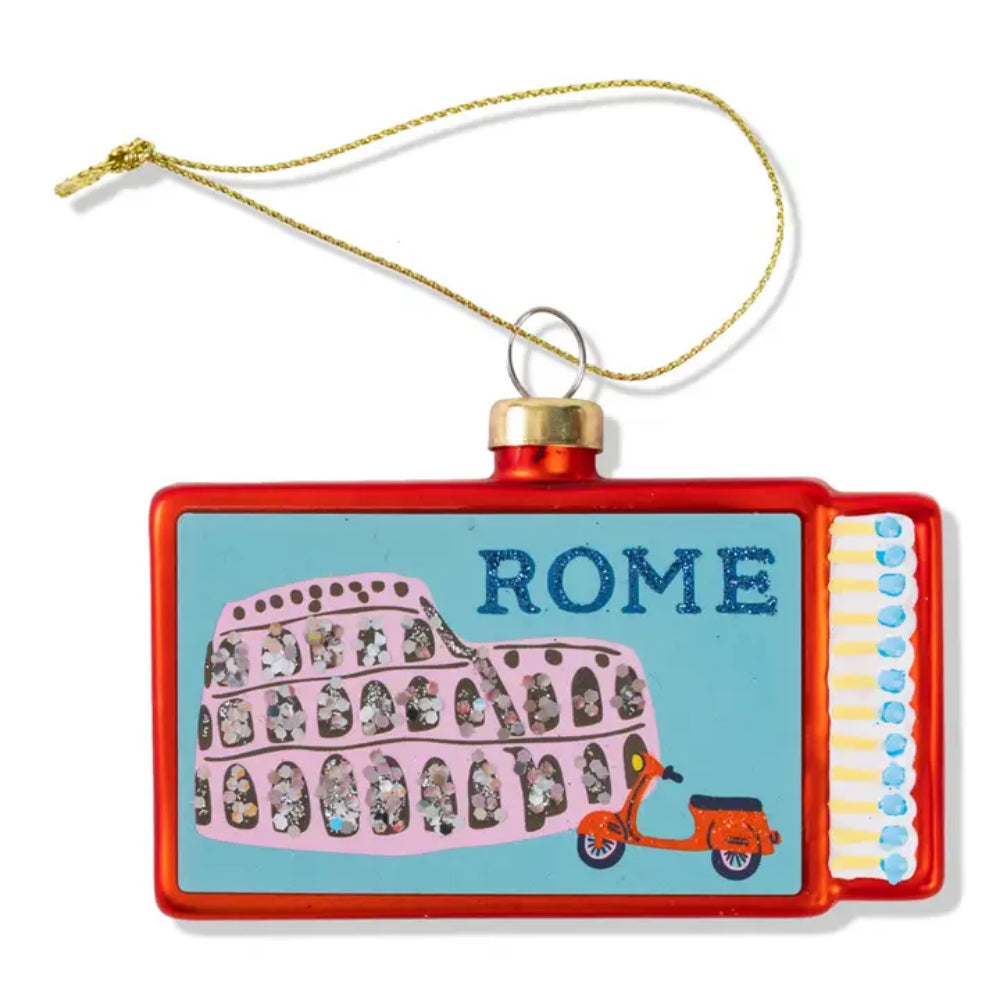 Furbish Studio Matchbook Ornament-Rome