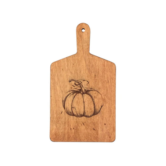 JK Adams Artisan Maple Rectangle Handled Serving Board-Ghost Pumpkin