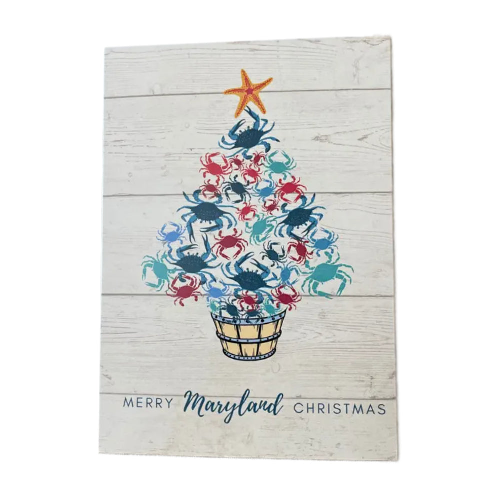 Crab Christmas Tree Christmas card-Maryland Christmas Card