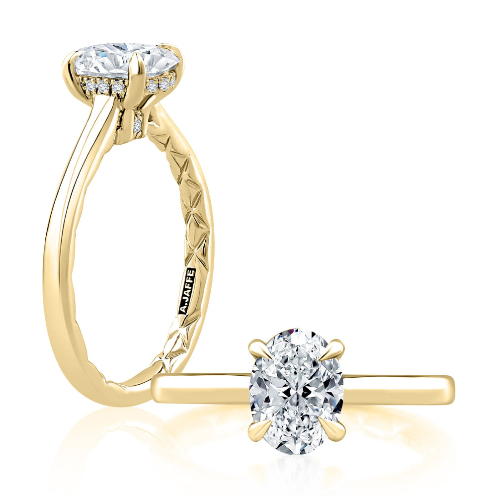 A. Jaffe 14k Solitaire Oval Engagement Ring