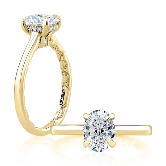 A. Jaffe 14k Solitaire Oval Engagement Ring