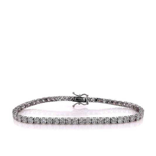 14k White Gold 7.40ct Diamond Tennis Bracelet