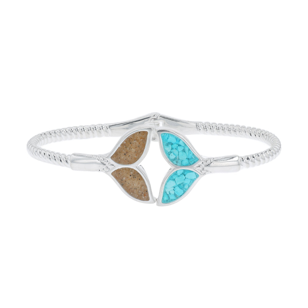 Dune Mermaid Hinge Bracelet - Ocean City Sand and Turquoise