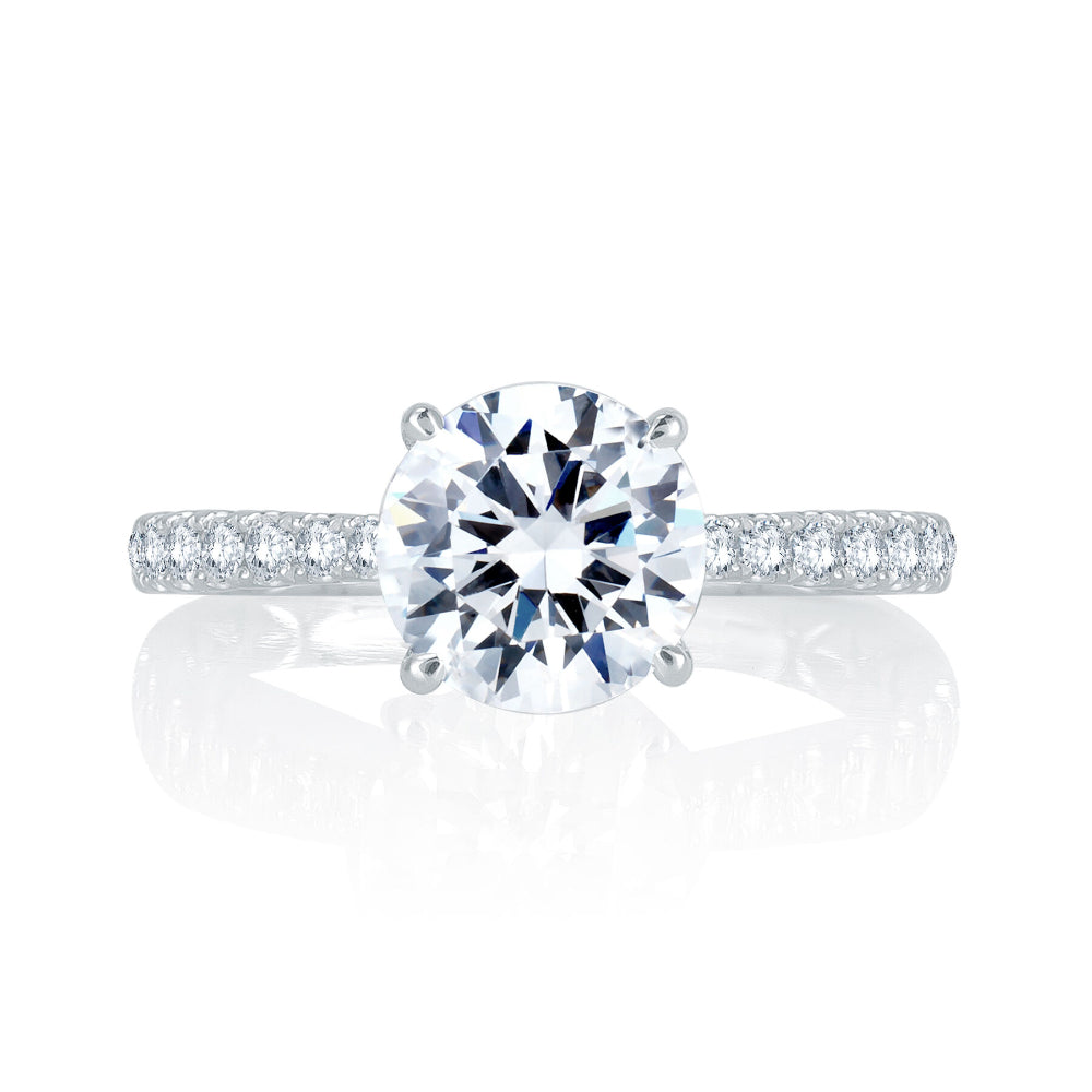 A. Jaffe Round Diamond Solitaire Engagement Ring