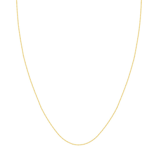 14k Yellow Gold 22" Adjustable Cable Chain
