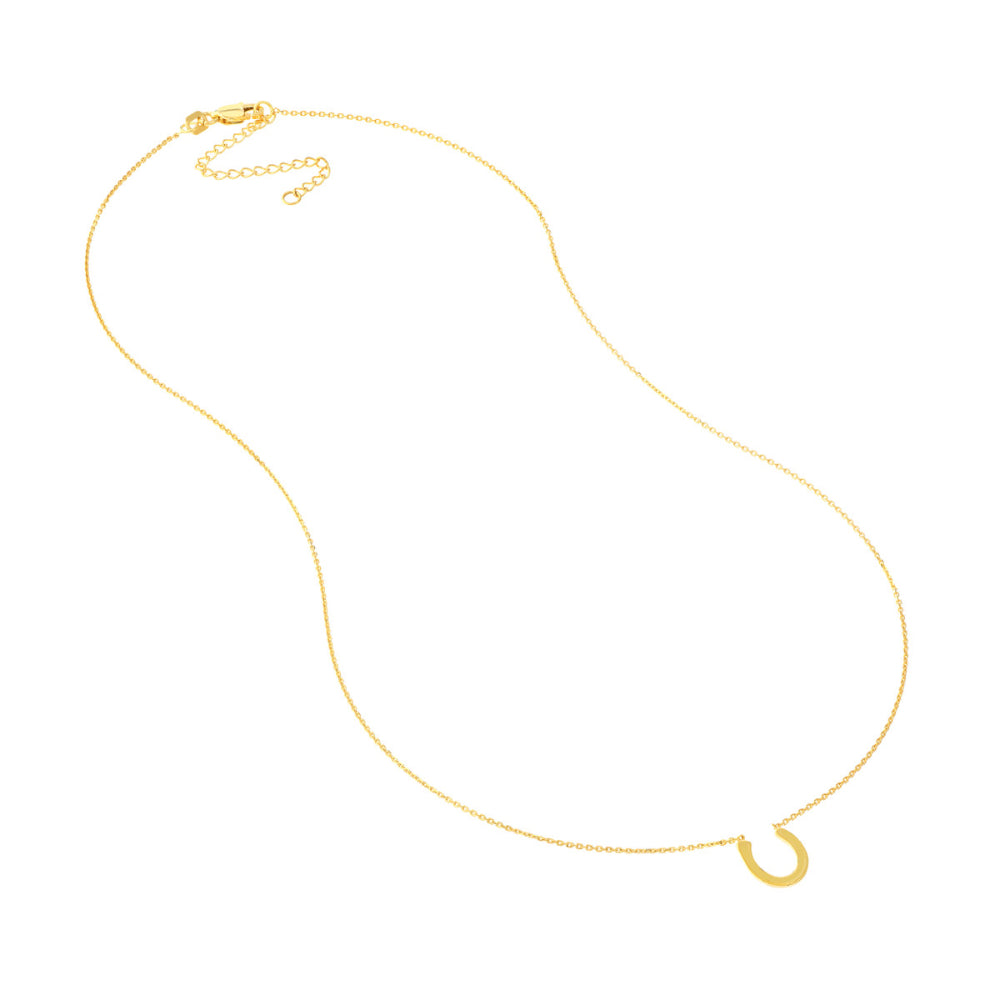 14k Gold Mini Horseshoe Necklace