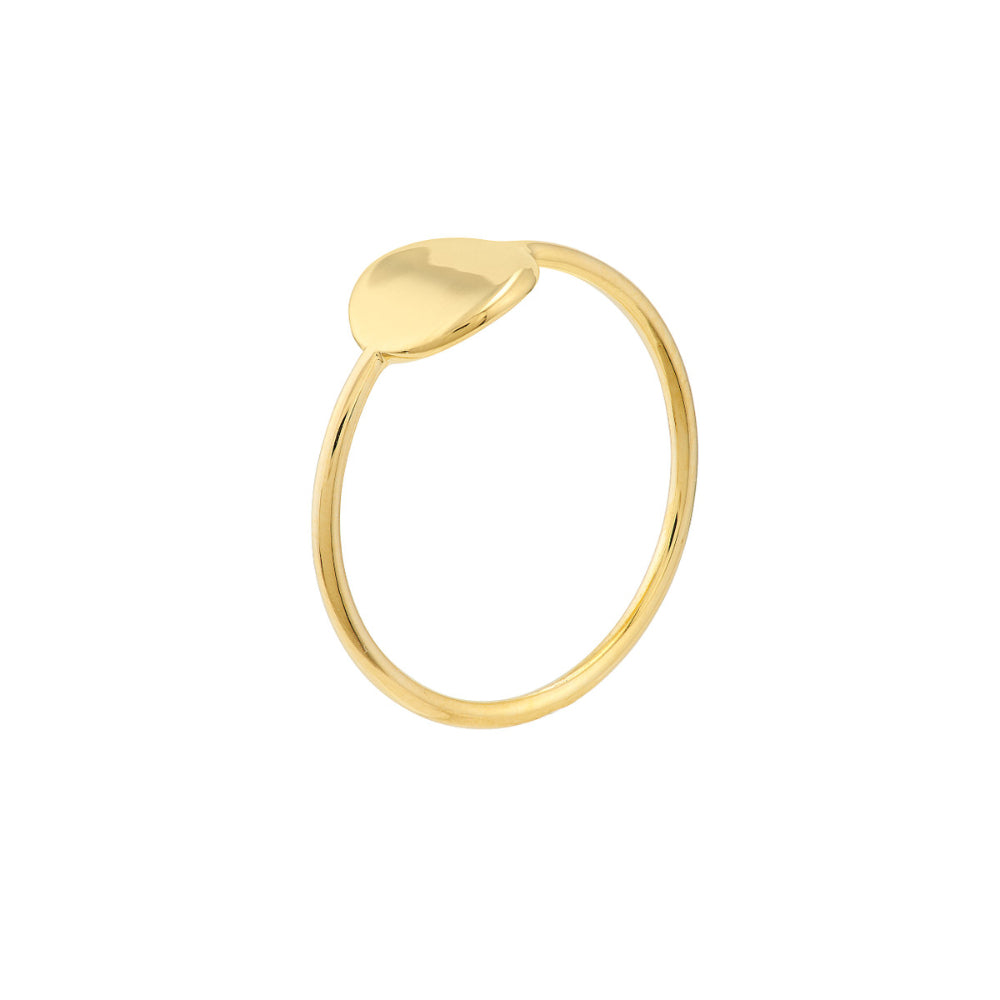 14k Engravable Disc Wire Ring