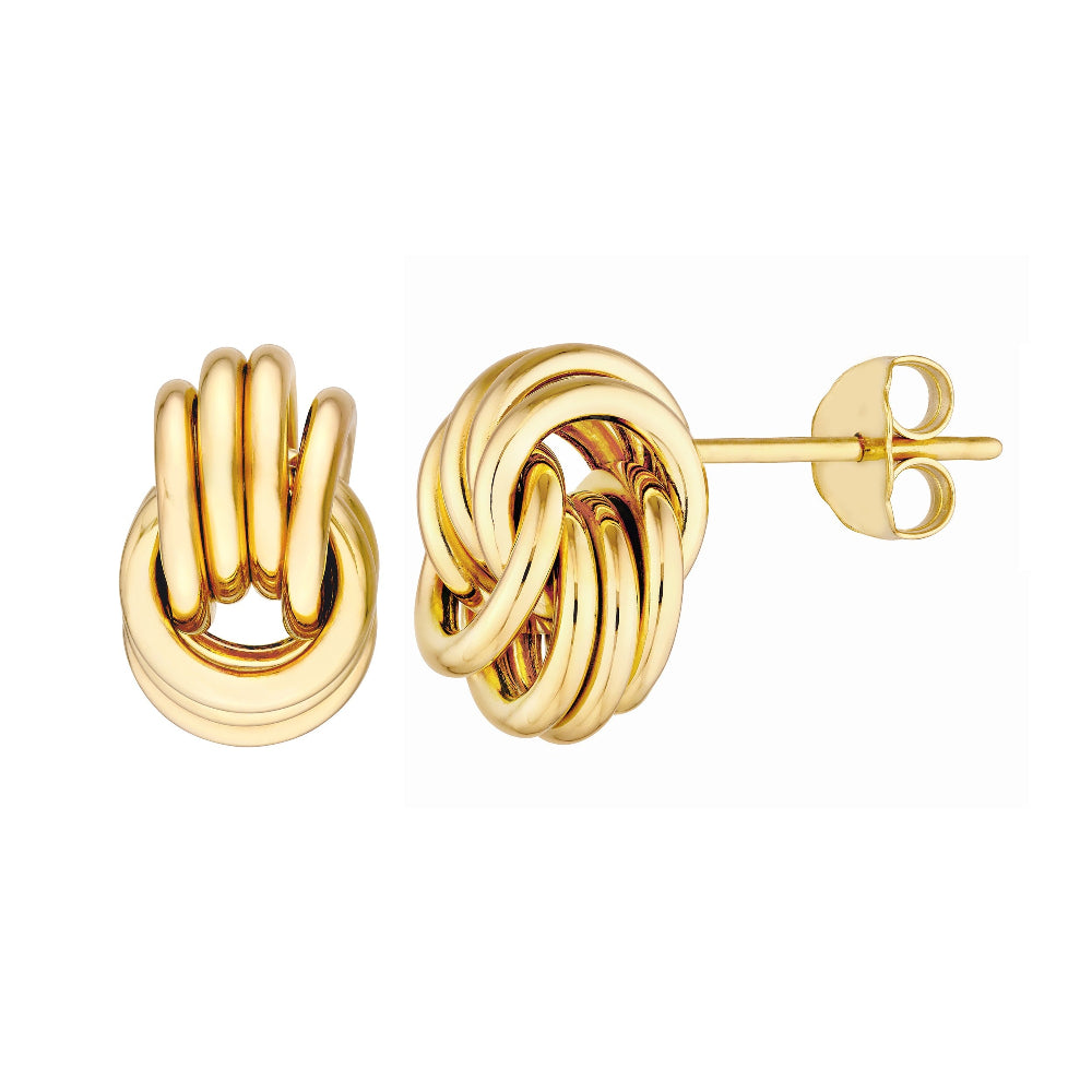 14k Yellow Gold Love Knots 