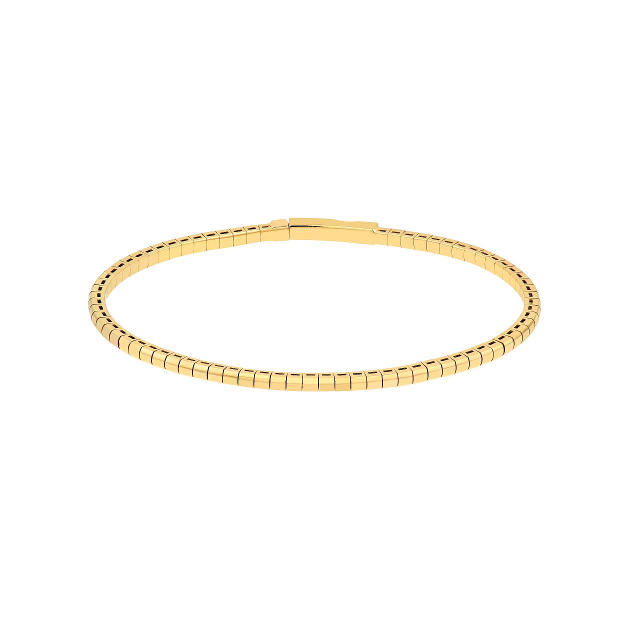 14k Gold 1.90 mm round  flex bracelet 