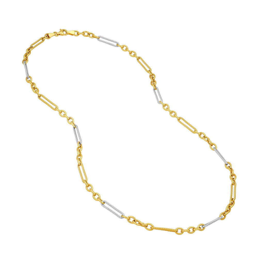 Two Tone  5+1 Twist Link Bracelet 