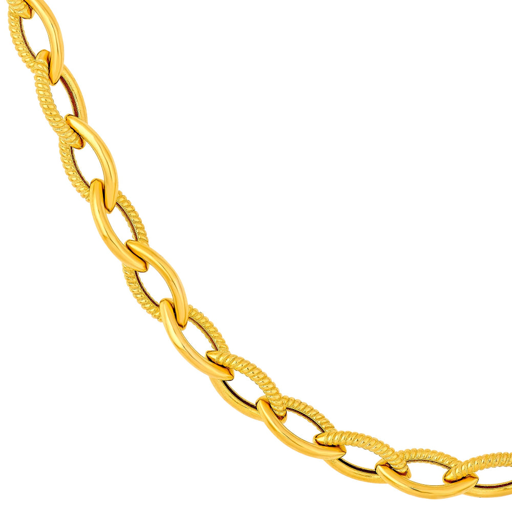Close up of Marquis shaped links 