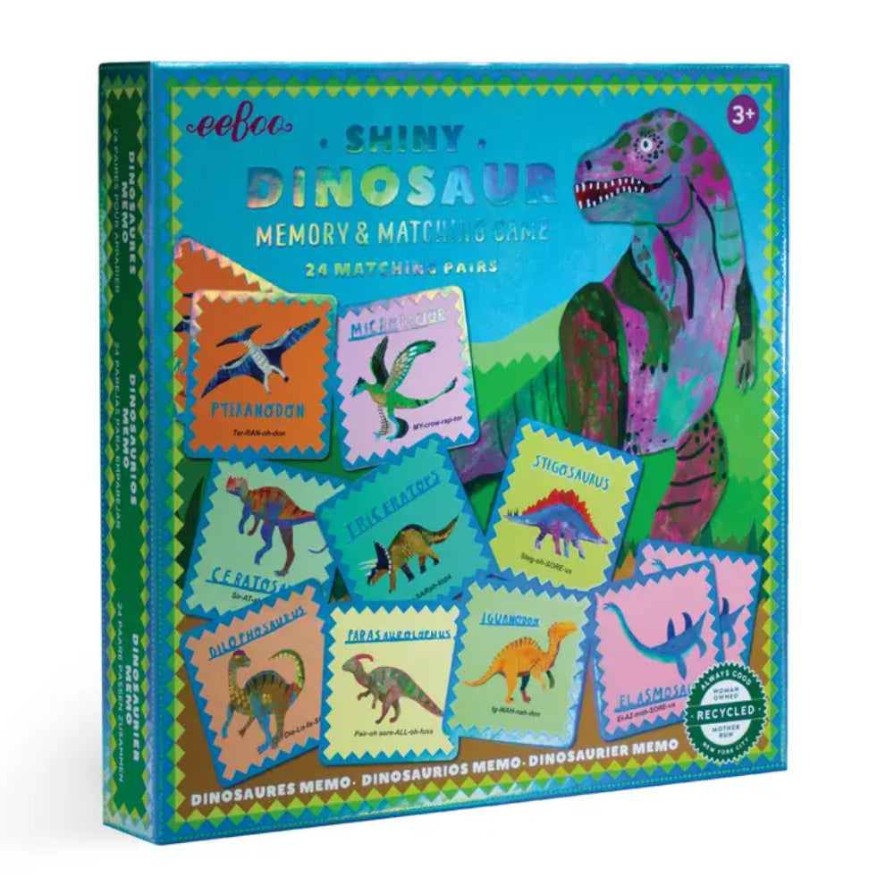 Eeboo Shiny Dinosaur Memory and Matching Game